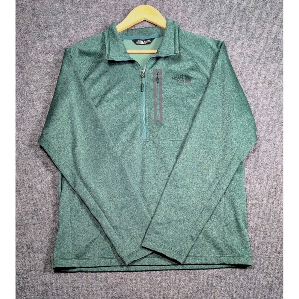 The North Face Canyonlands Mens 1/2 Zip Fleece Pullover Jacket Green Men's L